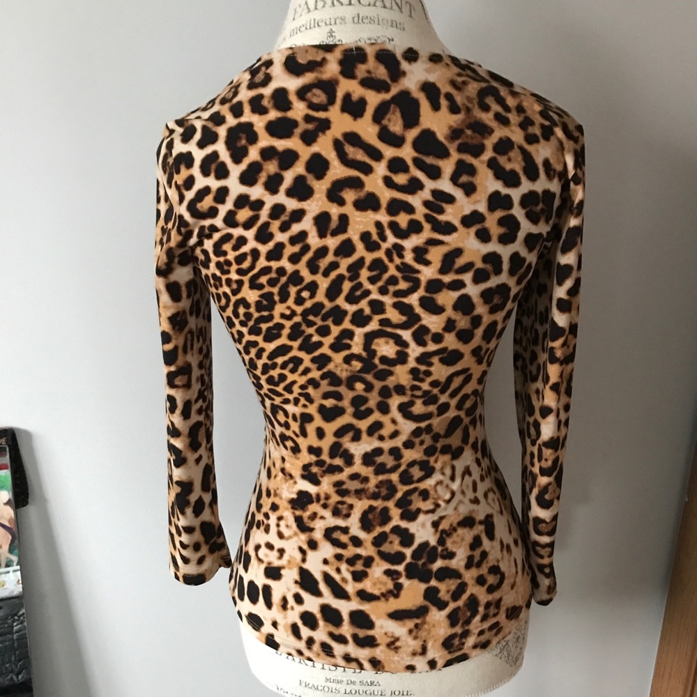 Anne Klein Leopard Print Ruched - Picture 6 of 14